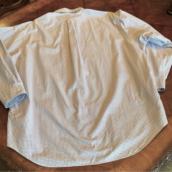 POLO RALPH LAUREN Men’s Blue and White Checkered Shirt, 18 34/35 - Picture 11 of 11